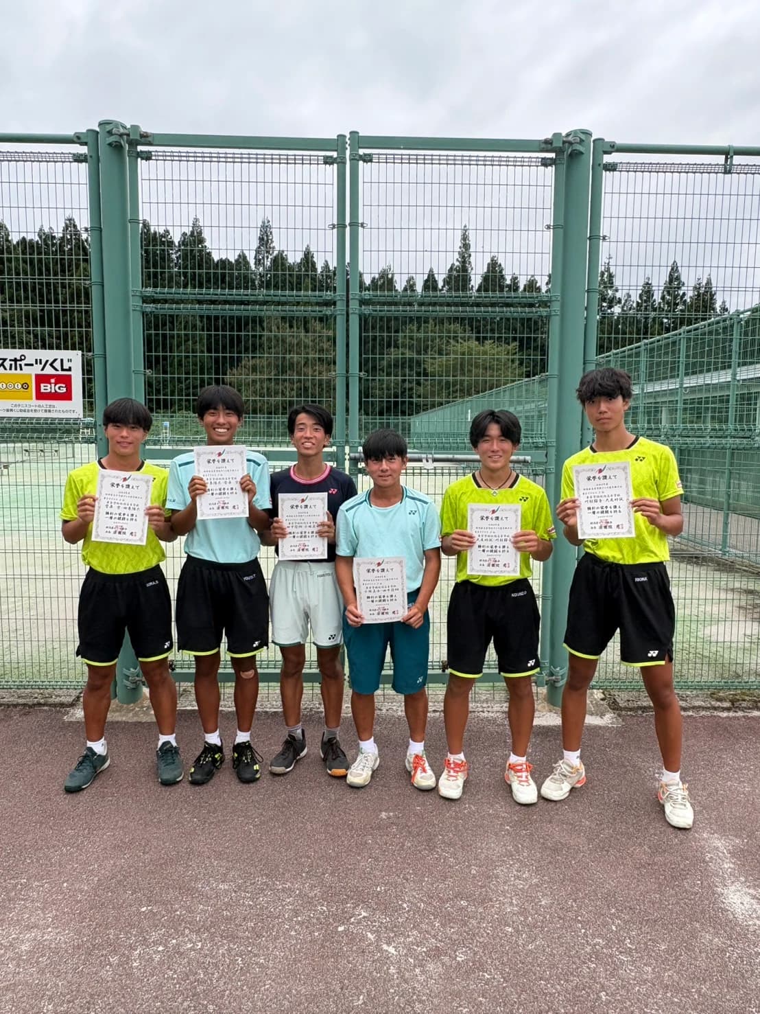 新潟県テニス選手権大会 シングルス1~3位 ダブルス2~4位入賞